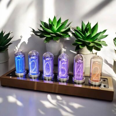 Horloge Nixie Acier - Objet Scientifique - Science Labs
