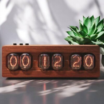 Horloge Nixie Bois - Objet Scientifique - Science Labs
