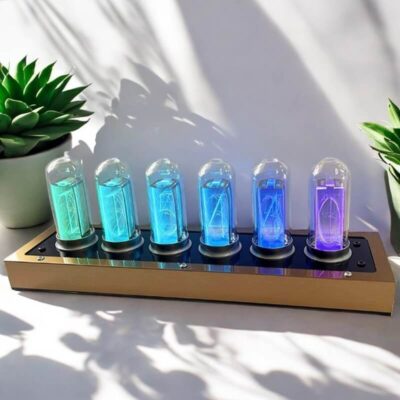 Horloge Nixie Acier - Objet Scientifique - Science Labs