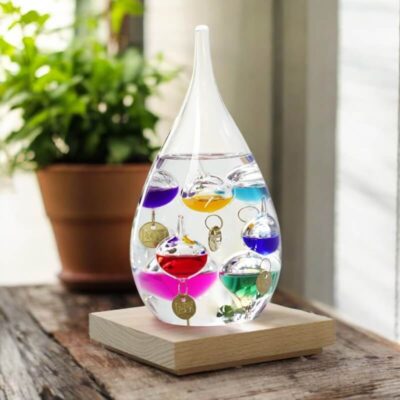 Thermomètre de Galilée Forme Goutte d'Eau