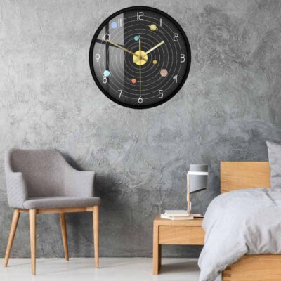 Horloge Système Solaire - Horloge Murale Originale - Deco Scientifique