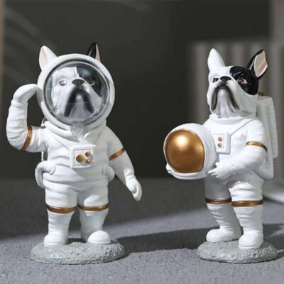 Statue Chien Cosmonaute - Figurine Astronaute - Science Labs