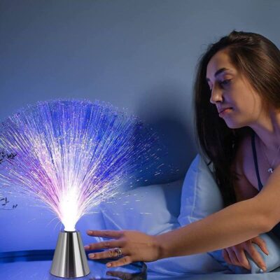 Lampe Fibre Optique - lampe originale à poser - deco scientifique
