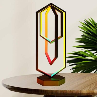 Lampe géométrique Polygone - lampe originale à poser - deco scientifique