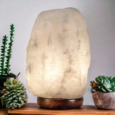 Lampe Pierre de Sel Blanche - Lampe de Sel Himalaya