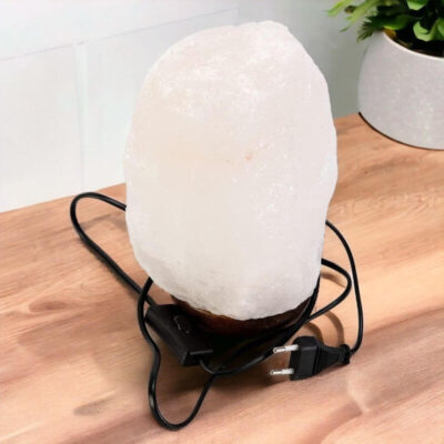 Lampe Pierre de Sel Blanche - Lampe de Sel Himalaya