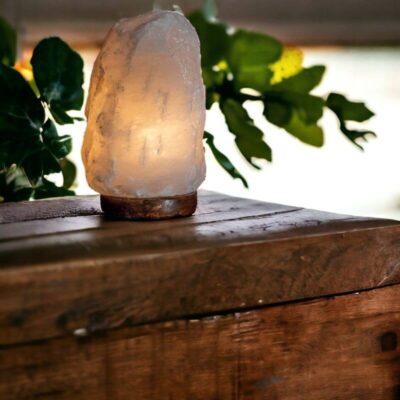 Lampe Pierre de Sel Blanche - Lampe de Sel Himalaya