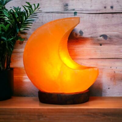 Lampe Pierre de Sel Originale en Forme de Lune
