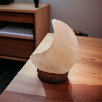 Lampe Pierre de Sel Originale en Forme de Lune