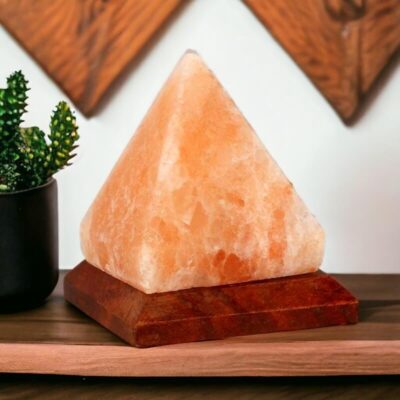 Lampe Pierre de Sel Pyramide - lampe scientifique - deco scientifique