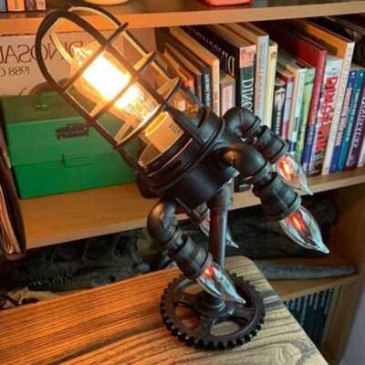 Lampe Fusée Vintage industriel - lampe espace - deco scientifique