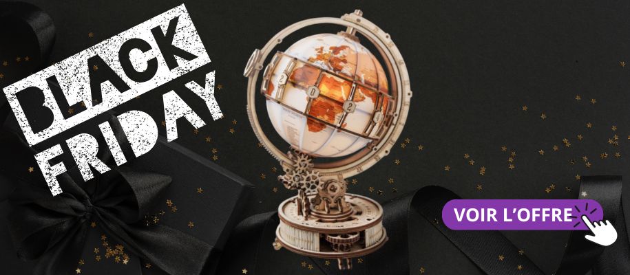Puzzle 3d globe terrestre lumineux black friday
