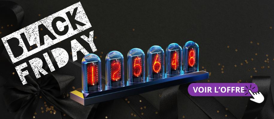 Horloge Nixie Black Friday