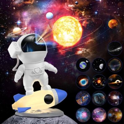 Robot Cosmonaute Projecteur Galaxie