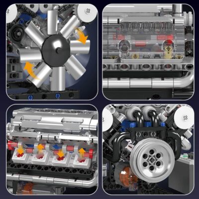 Mini Moteur V8 Thermique à Monter