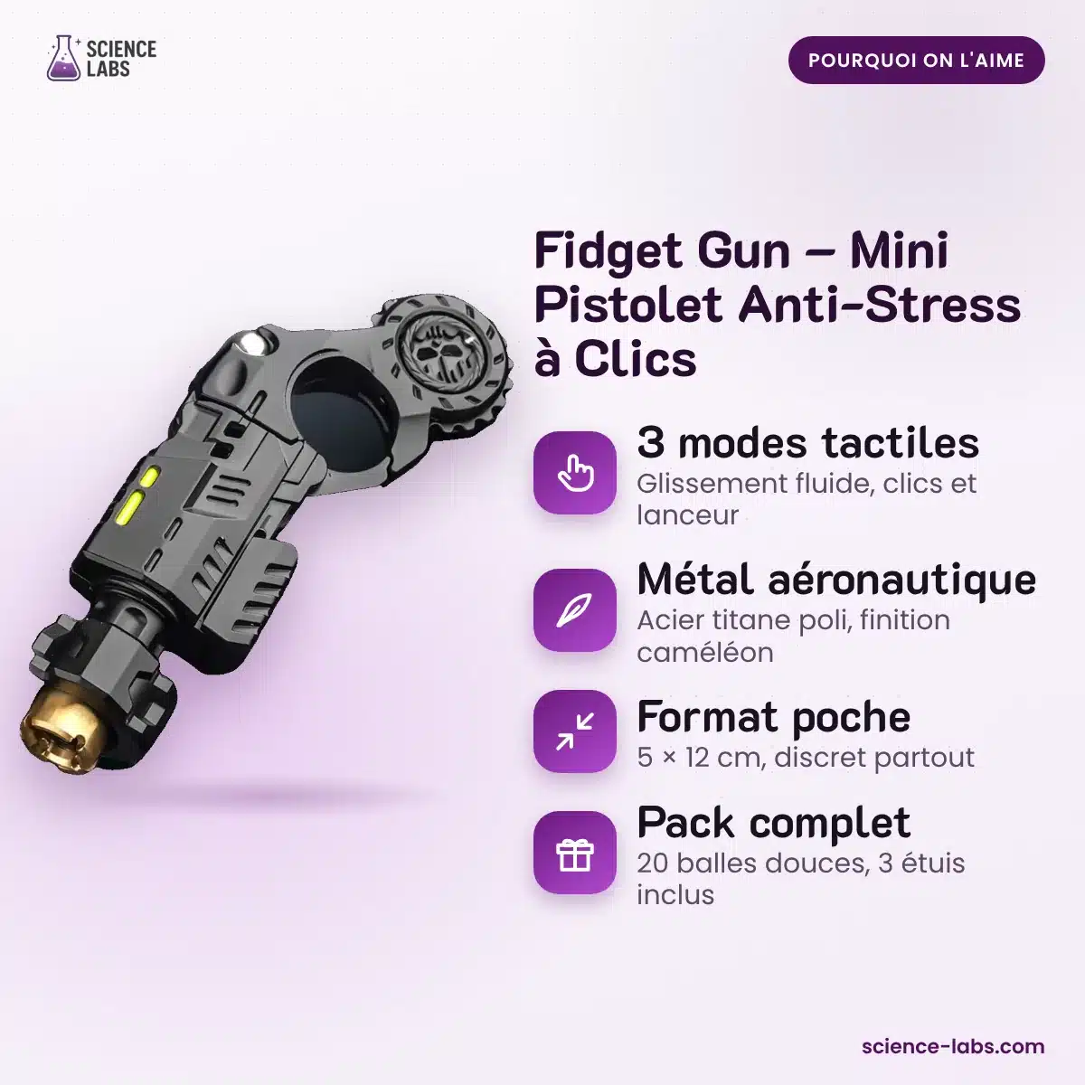 Fidget Gun Mini Pistool Afbeelding 3