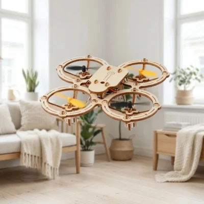 Houten drone bouwpakket met afstandsbediening