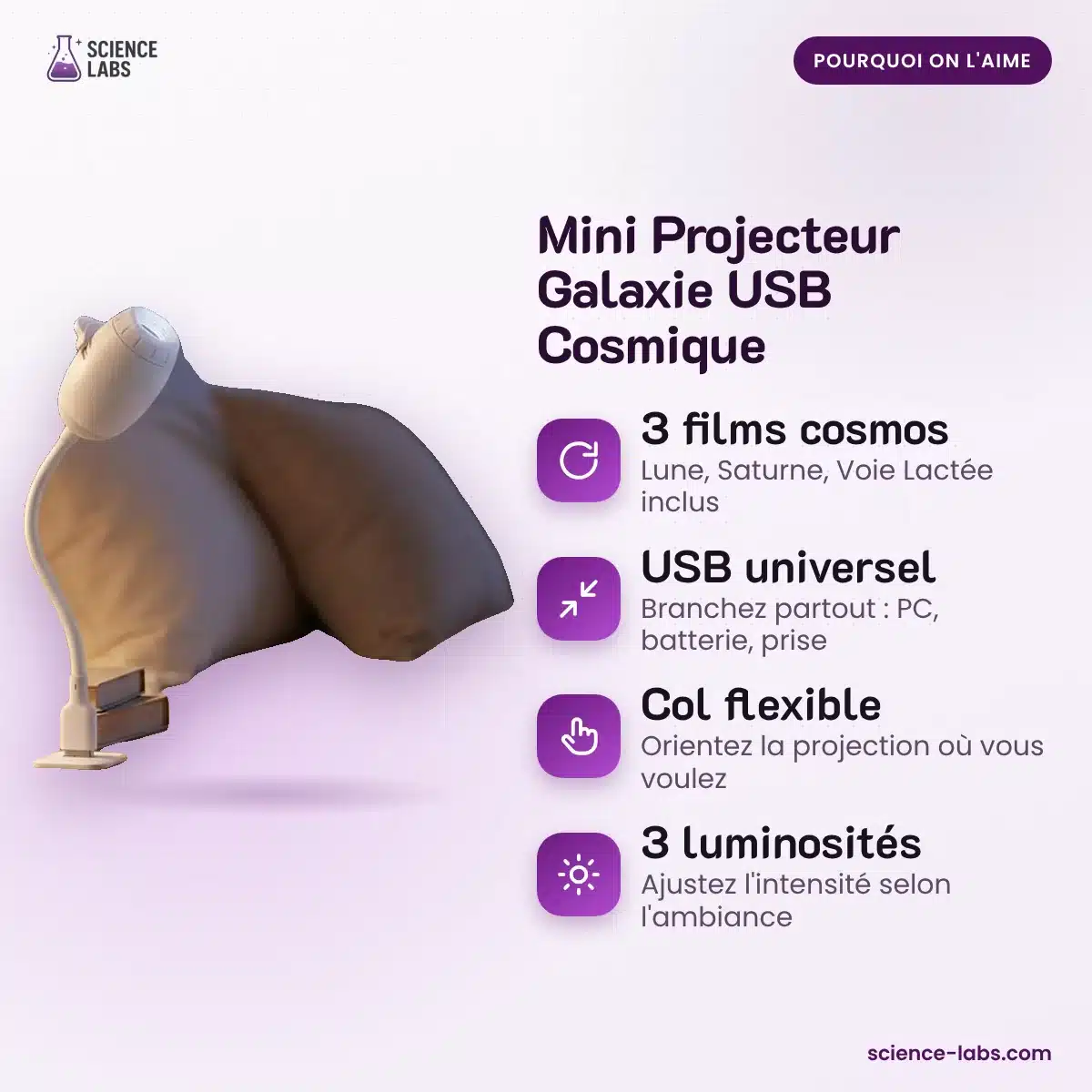 Mini Galaxy Projector USB Afbeelding 3