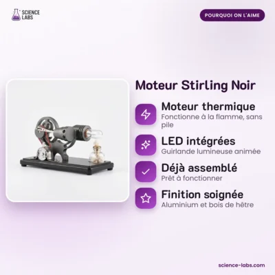 Stirlingmotor Zwart Afbeelding 3
