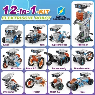 Robot bouwpakket 12-in-1 met oplaadbare accu