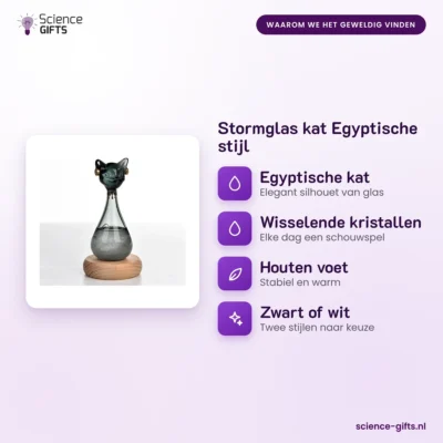 Stormglas kat Egyptische stijl