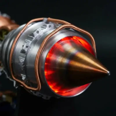 Straalmotor model TR900 turbofan in doorsnede