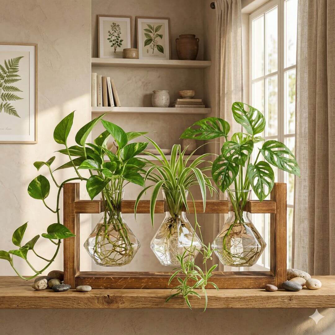 Bekerglas Vaas Stekjes Set van 3 Afbeelding 2