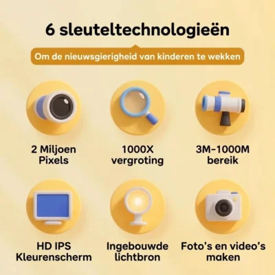 Verrekijker kind 2-in-1 met microscoop en scherm