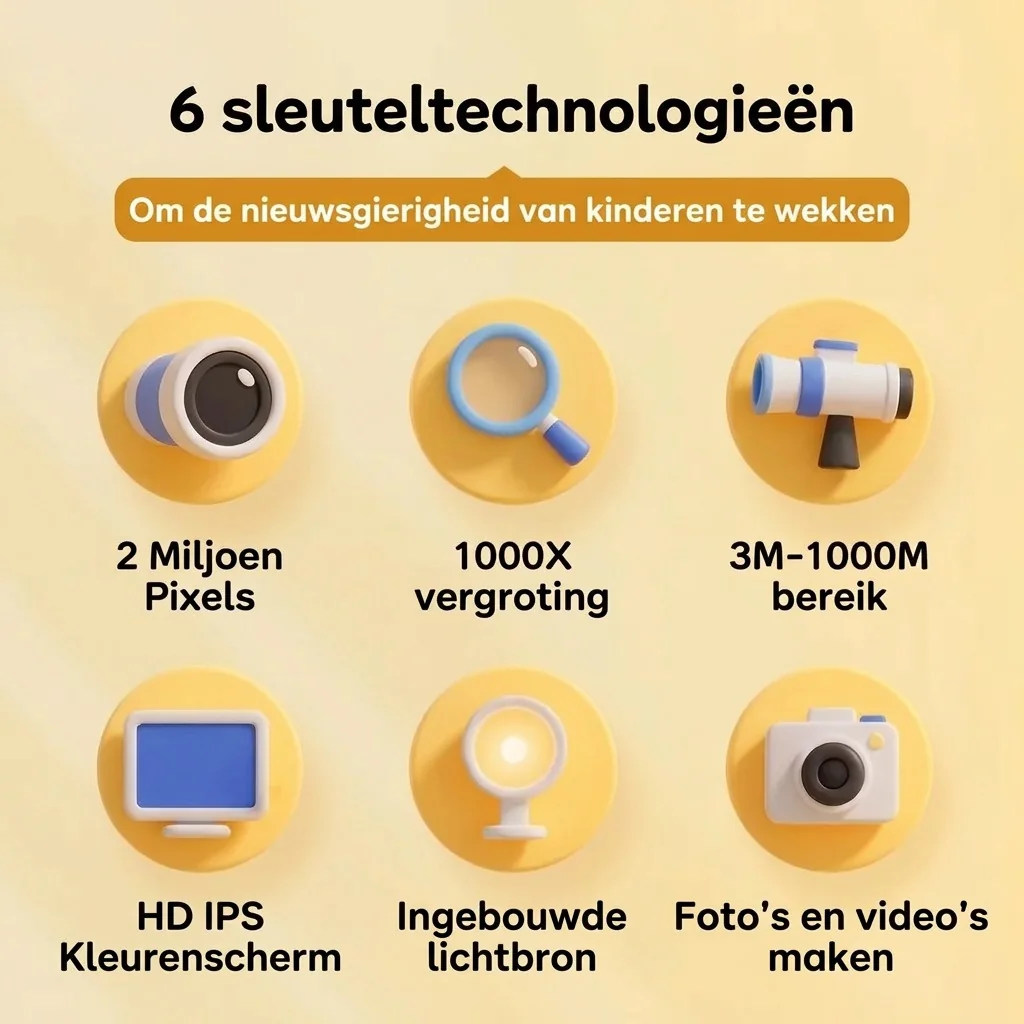 Verrekijker kind 2-in-1 met microscoop en scherm