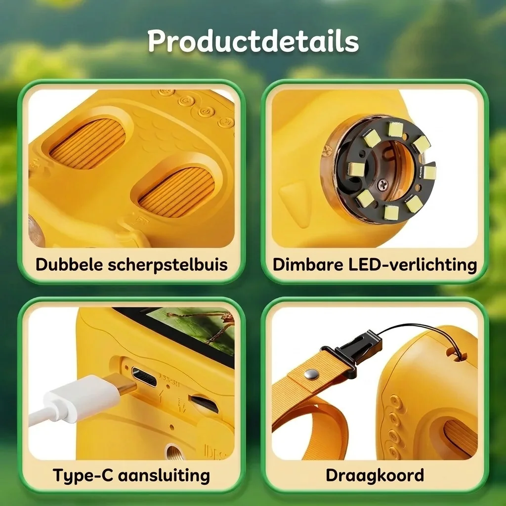 Verrekijker kind 2-in-1 met microscoop en scherm