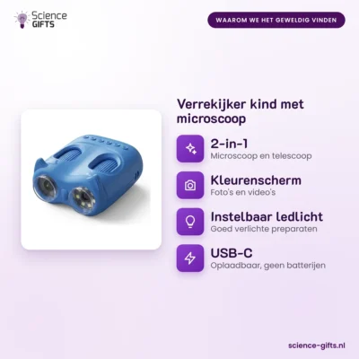 Verrekijker kind met microscoop